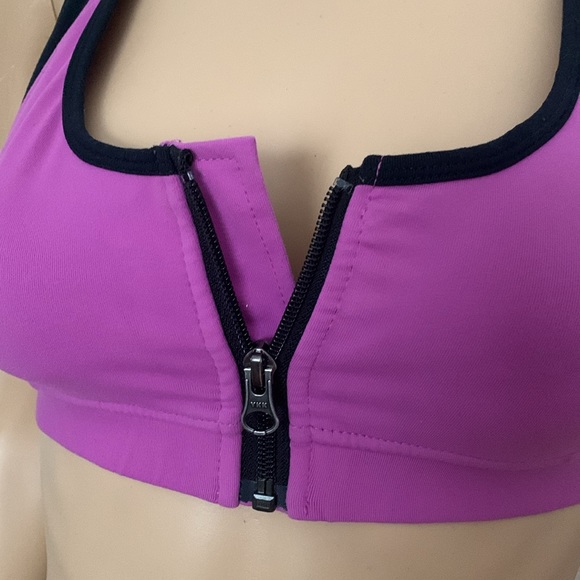 Vintage 90's zippered sports bra athletic bra top S - Picture 9 of 12